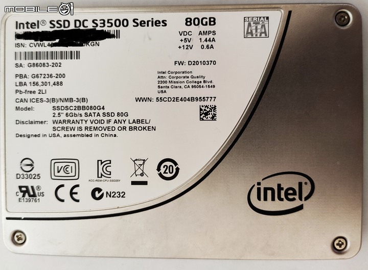 Intel企業級SSD寫到掛測試(DC S3500 80GB)-Week ?(Day懶得數了)，突破300TB