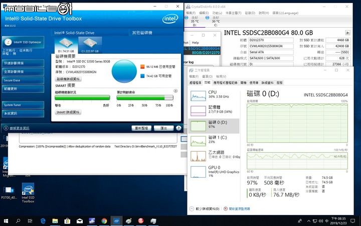 Intel企業級SSD寫到掛測試(DC S3500 80GB)-Week ?(Day懶得數了)，突破300TB