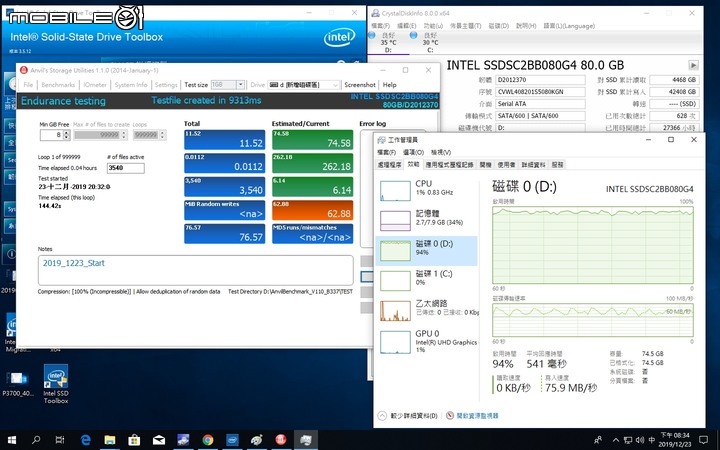 Intel企業級SSD寫到掛測試(DC S3500 80GB)-Week ?(Day懶得數了)，突破300TB