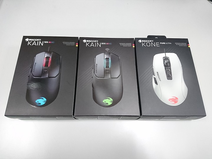 【小宅開箱】Roccat 滑鼠大車拼 － 淺聊KAIN 120/ 200 AIMO & KONE PURE ULTRA 【Edit. Alex】