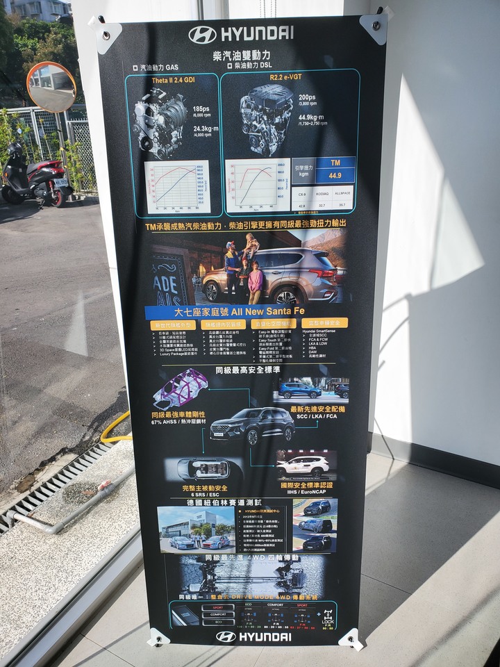 [靜態賞車] 進口身份的第4代Hyundai Santa Fe 5+2七人座休旅 大地銅色
