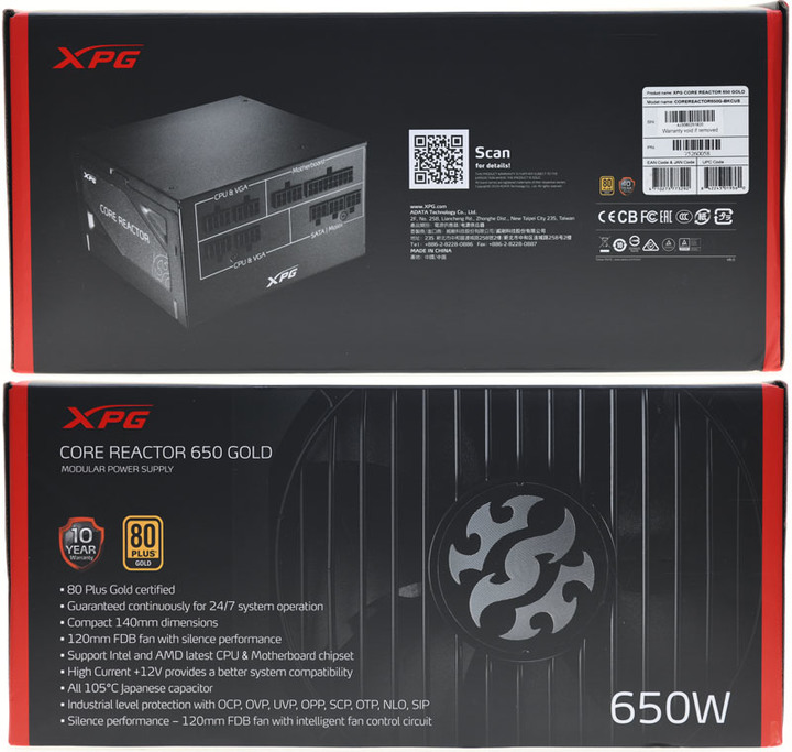 XPG CORE REACTOR 650W全模組化金牌電源開箱
