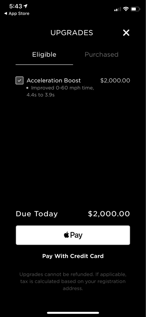 《Model 3》「加速升級包」前/後的扭馬力曲線 (長程版)