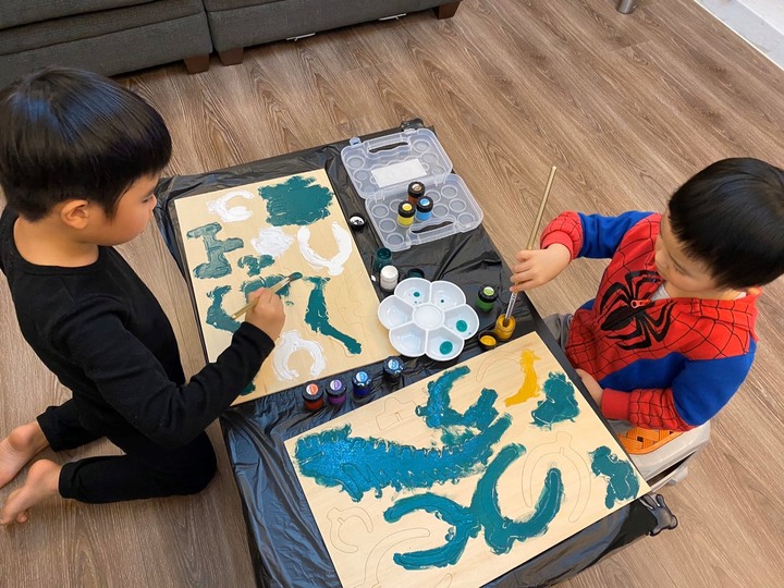 分享 寶貝的DIY恐龍玩具開箱