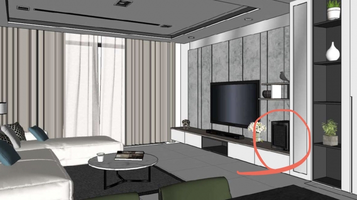 請問 ‘’bose soundbar700 劇院組‘’擺放位子