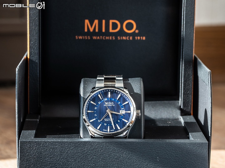 點我看大圖 送給自己的小禮物,MIDO 先鋒MULTIFORT Dual Time 開箱