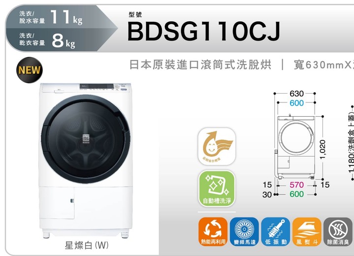 TOSHIBA TWD-DH120X5G 滾筒洗衣機 開箱