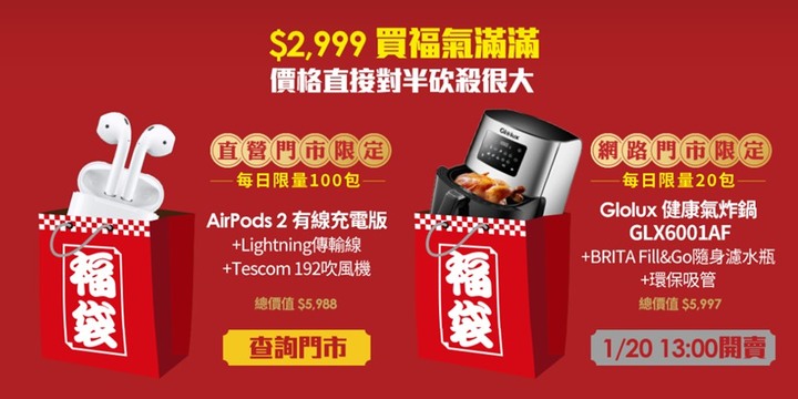 台星慶入場5G單購商品福袋活動