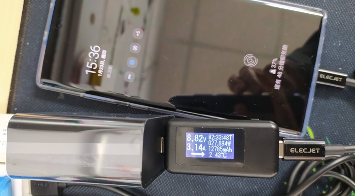 Elecjet行動電源與PPS旅充開箱加充Note10+測試