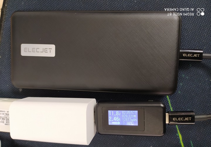 Elecjet行動電源與PPS旅充開箱加充Note10+測試