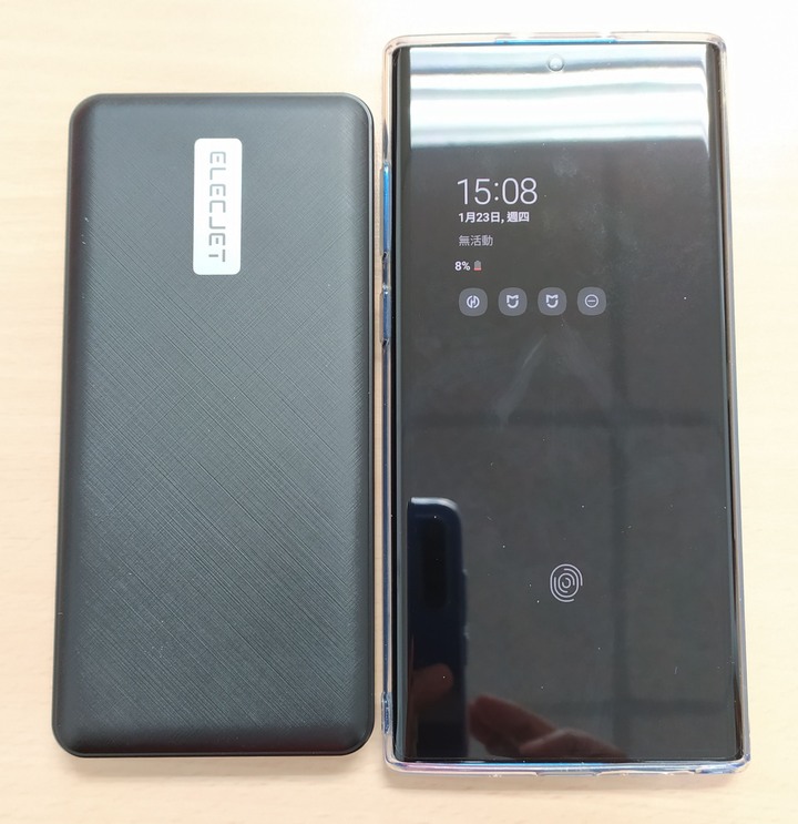 Elecjet行動電源與PPS旅充開箱加充Note10+測試