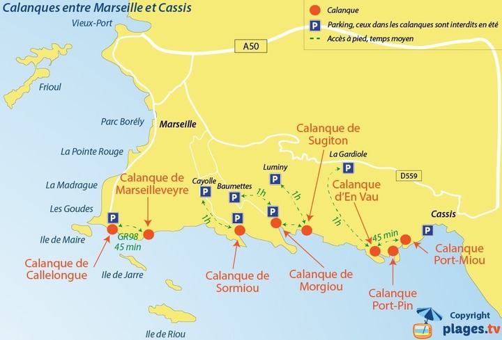 南法｜馬賽Marseille｜Calanques de Marseille卡朗格國家公園｜峽灣健行｜隱密的美麗沙灘