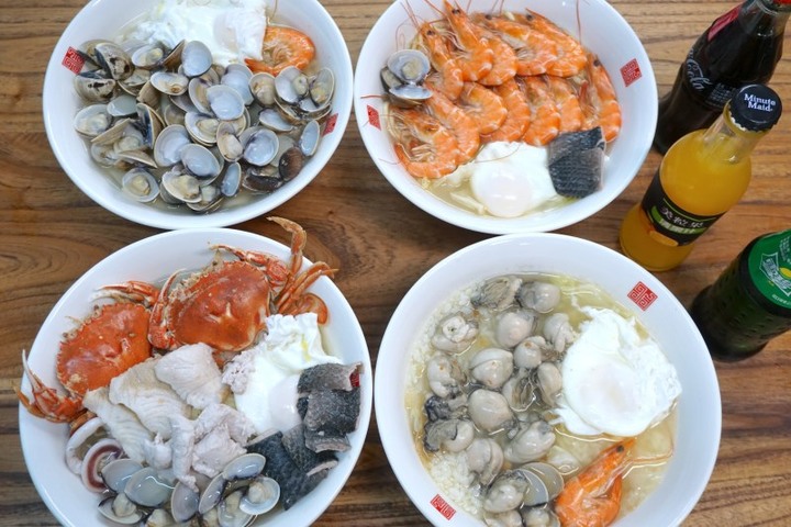 【台中│食記】忠孝夜市最澎派百元海鮮粥，海鮮多到從碗裡跳出來