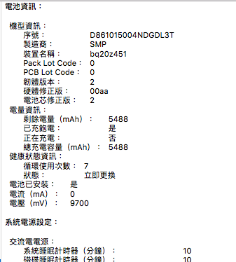 點我看大圖 macbook pro 電池有問題!!!