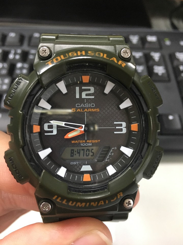 CASIO太陽能指針-數位雙顯式錶款AQ-S810W，指針基準位置復位問題!!