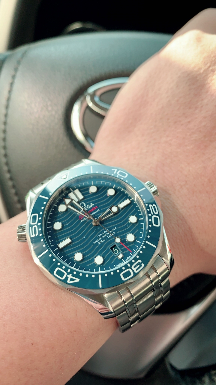 OMEGA seamaster 300m 藍面開箱（人生小故事）