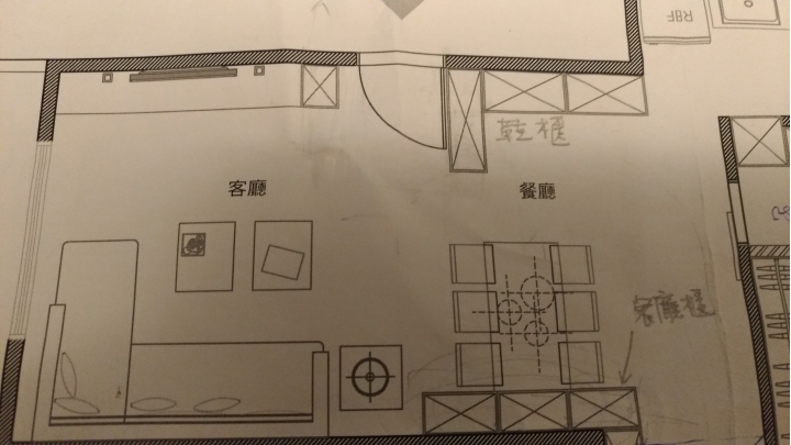 想請問各位前輩，餐桌位置哪一個擺法比較好