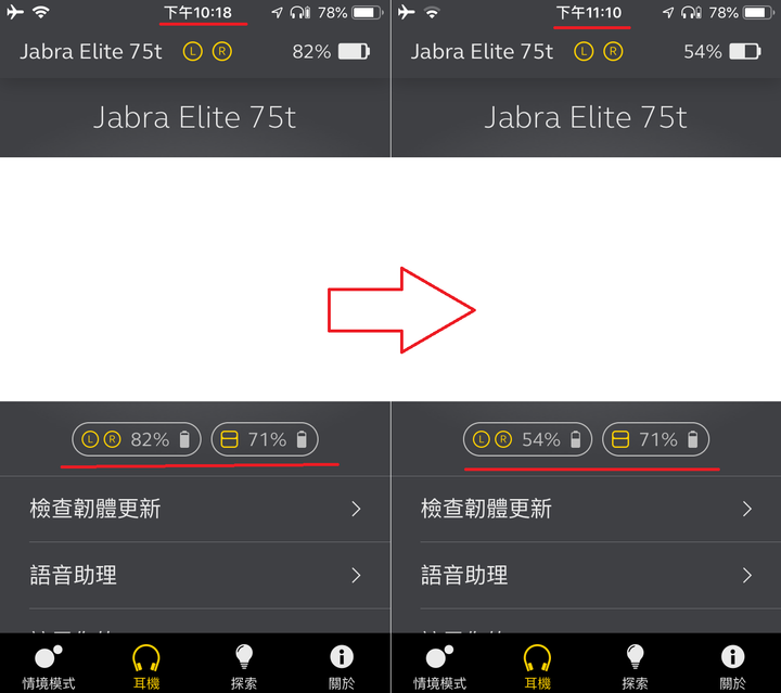 Jabra Elite 75t 電池續航力實測