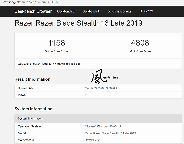 Razer Blade Stealth 13 Mercury搭載Intel 10nm i7-1065G7效能解析