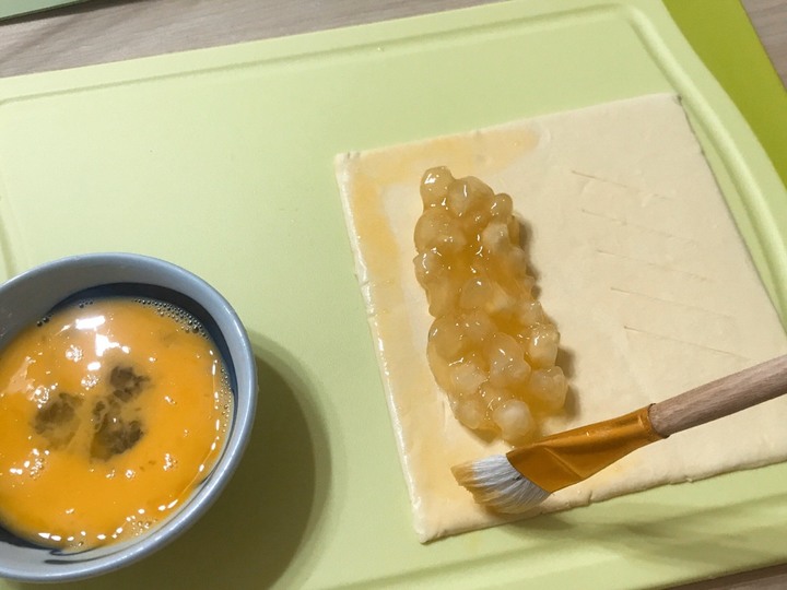 假日下午茶-平底不沾鍋煎酥皮蘋果派