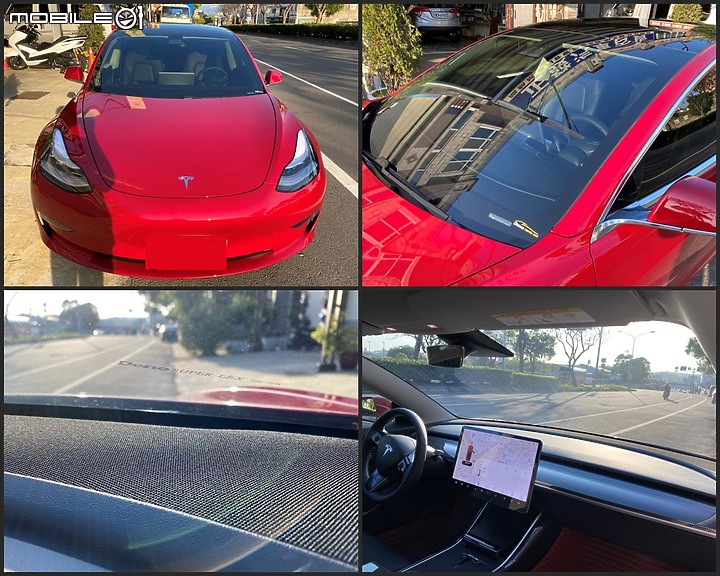 隔熱紙分享Tesla model 3 前檔GE55+車身GE33+GE22