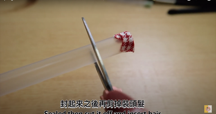點我看大圖 用頭髮做刷具