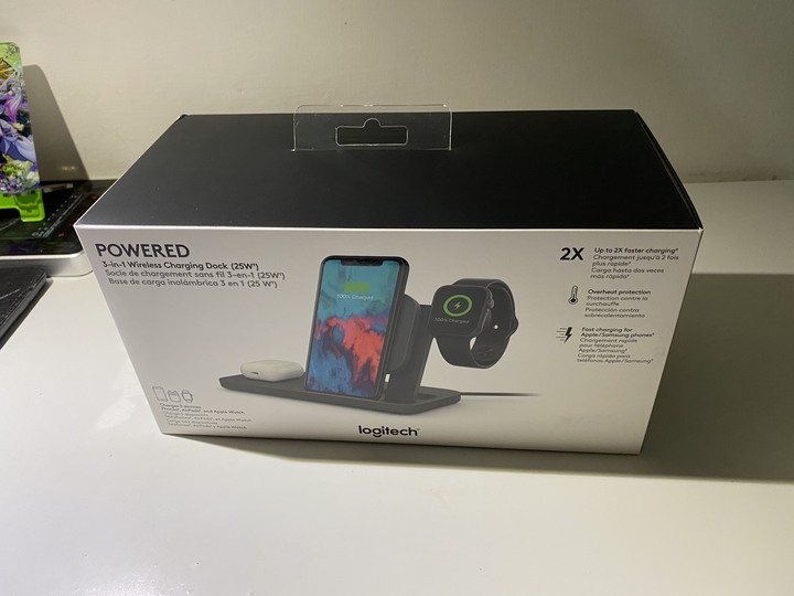 [開箱] Logitech POWERED 3-in-1 Dock 羅技三合一無線充電板
