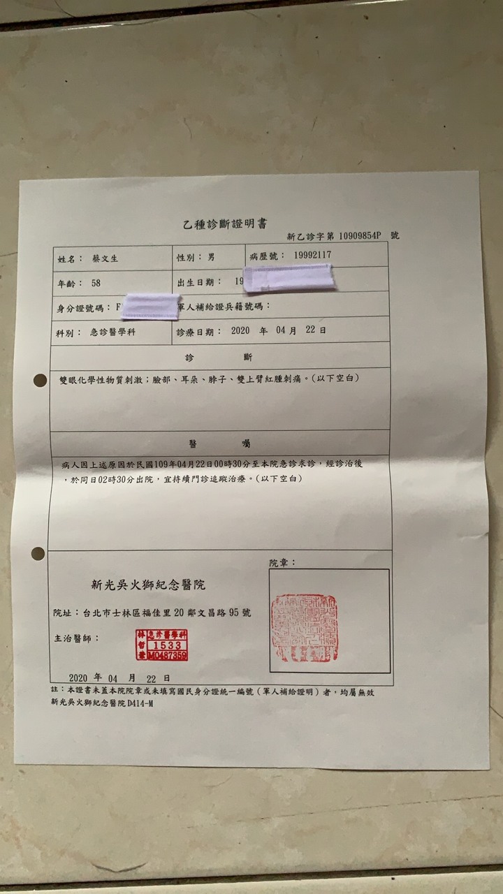 點我看大圖 違停擋路,按喇叭,被對方噴辣椒水