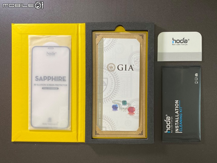 尊爵不凡！！ 【hoda 藍寶石幻影 3D 隱形滿版螢幕保護貼 & Mous 英國防摔手機殼】