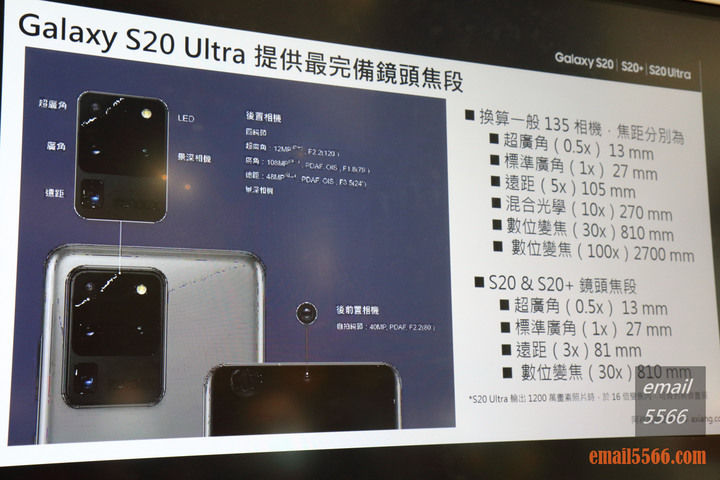 【體驗會】Galaxy S20 5G系列體驗，8K高畫質攝影、30~100倍變焦
