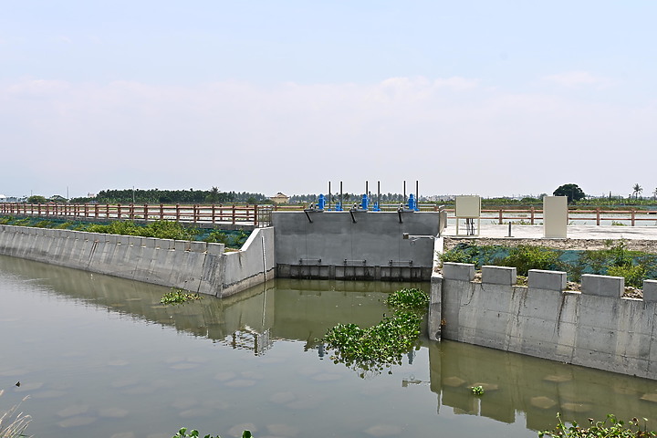 點我看大圖 滄海桑田:查勘彩䴉遷移路徑,才發現東港三西和與南州交壤的水稻田,變成了人工湖。