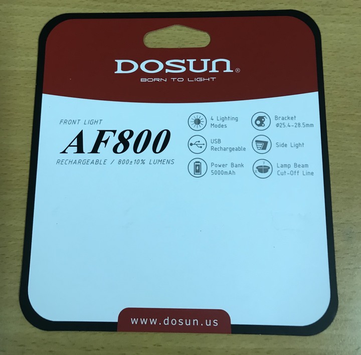 自行車燈 DOSUN AF800 有截止線及增加L型扣具 開箱試用