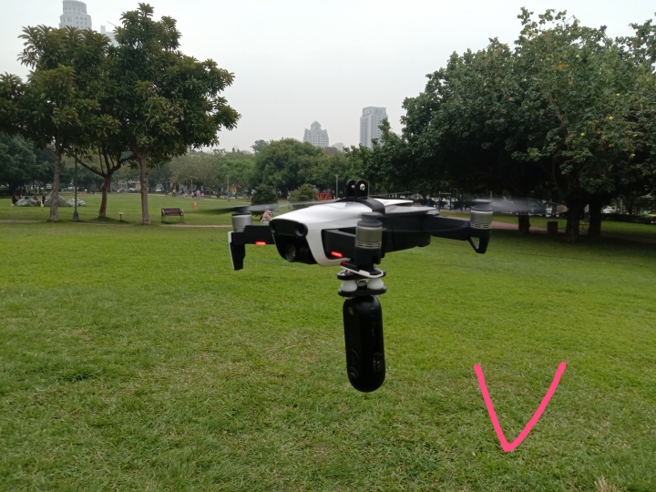 測試Mavic Air 帶insta360 one空拍360度影片