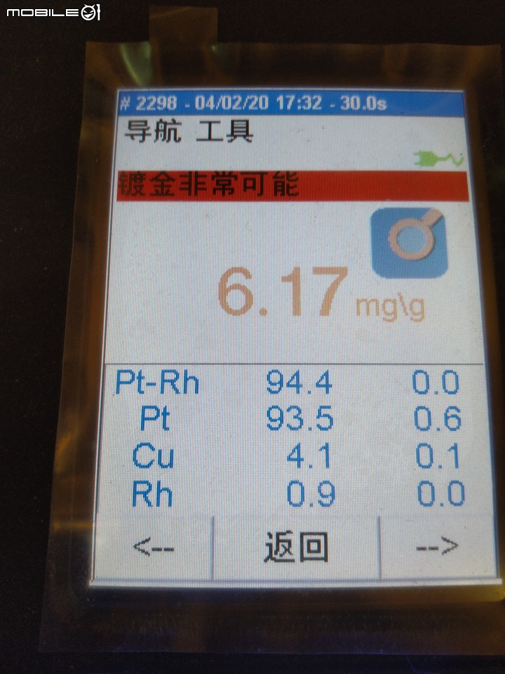 進口純鉑金手鍊開箱，附X-RAY光譜儀(貴金屬分析儀)鉑金含量檢測結果PT950