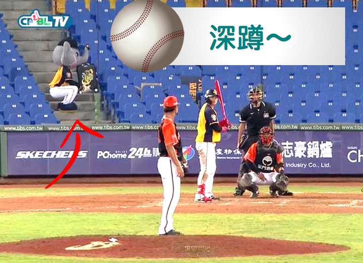 就算是沒有觀眾，吉祥物還是很盡責的！根本十項全能~(有影片)