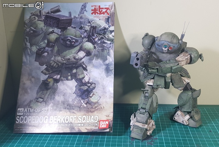 七年級生的回憶 萬代1:20 Scopedog Berkoff Squad 裝甲騎兵眼鏡狗 模型製作分享