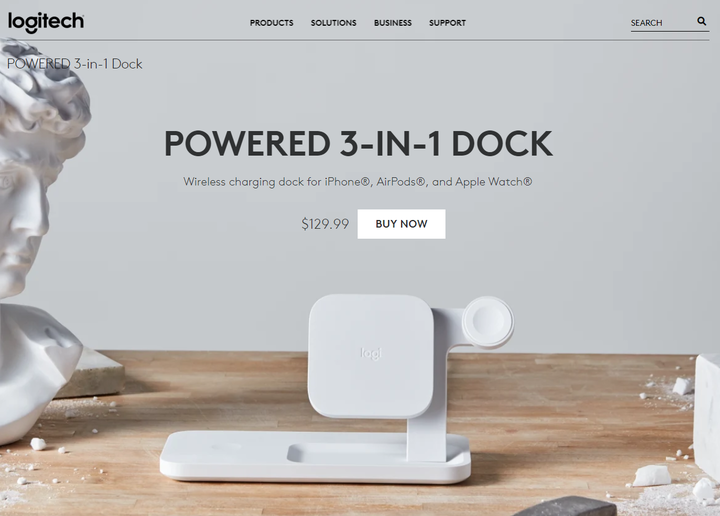 [開箱] Logitech POWERED 3-in-1 Dock 羅技三合一無線充電板