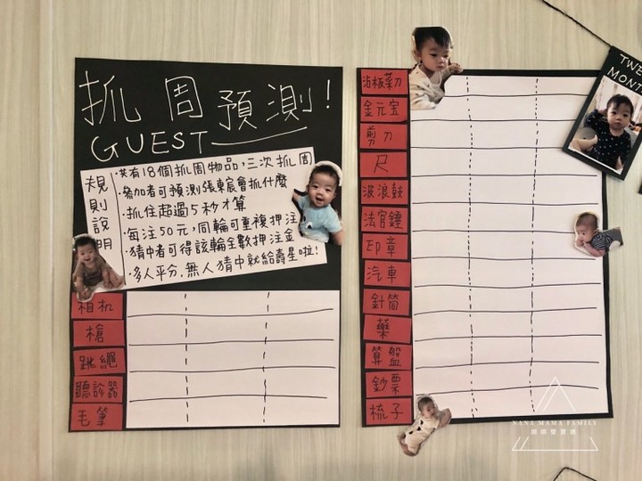 自己在家辦抓周派對手把手分享！