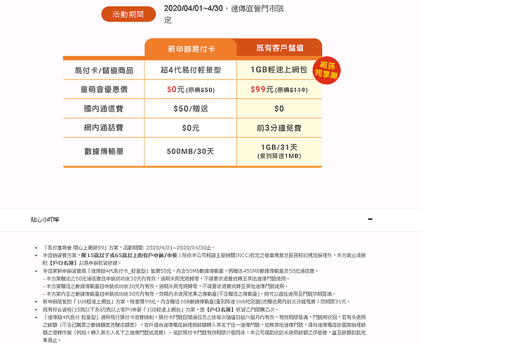 遠傳預付卡好像跟進台哥大1M低速一個月吃到飽了,好像也會推網外及市話1.8元/分的月租型方案
