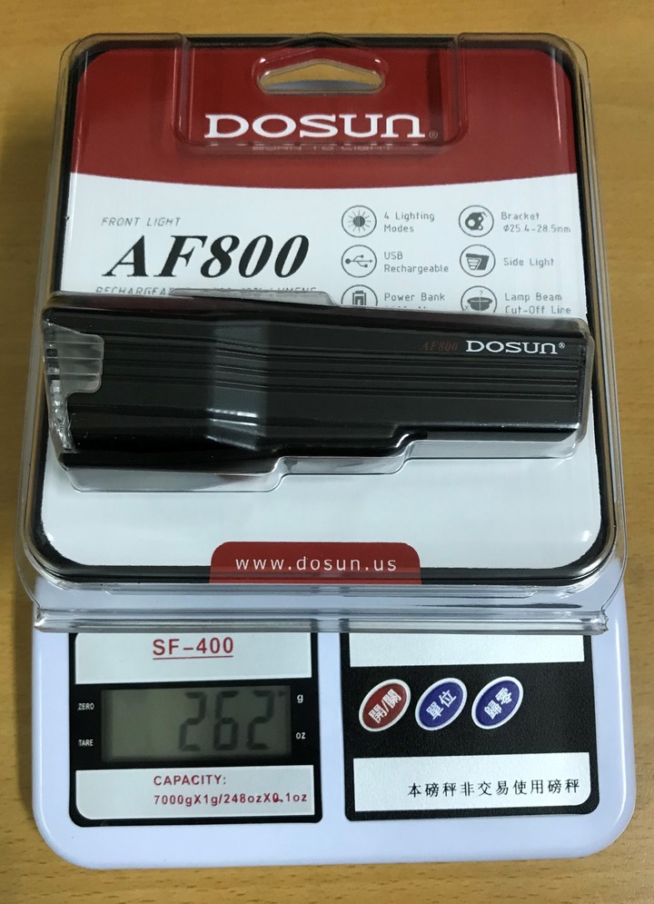 自行車燈 DOSUN AF800 有截止線及增加L型扣具 開箱試用