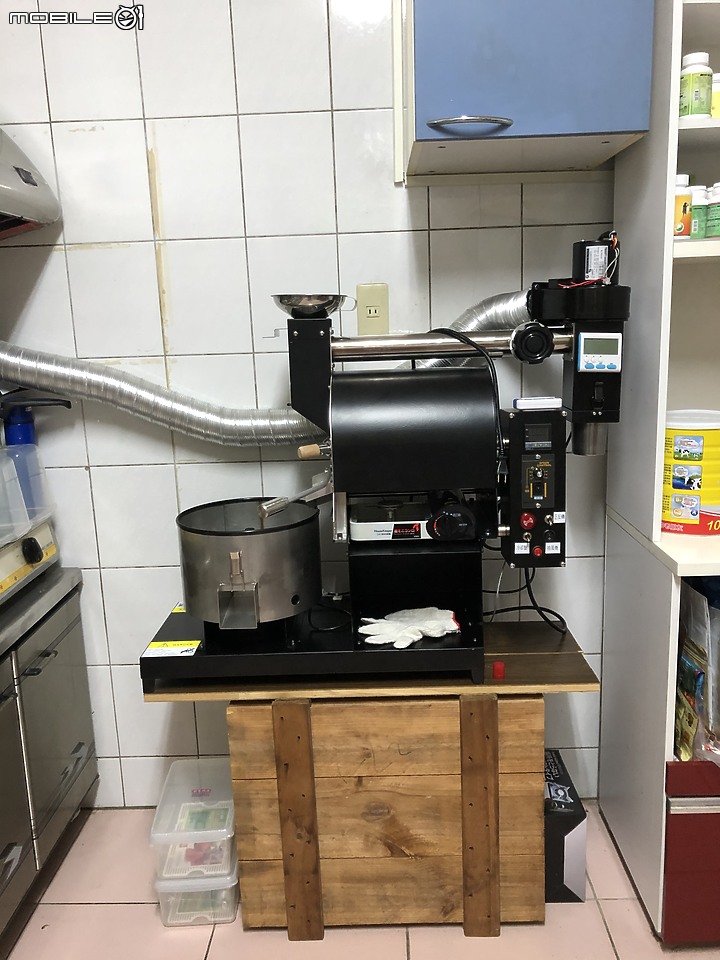MIT製造-1KG直火半熱風咖啡烘豆機+下料冷卻電動盤 開箱