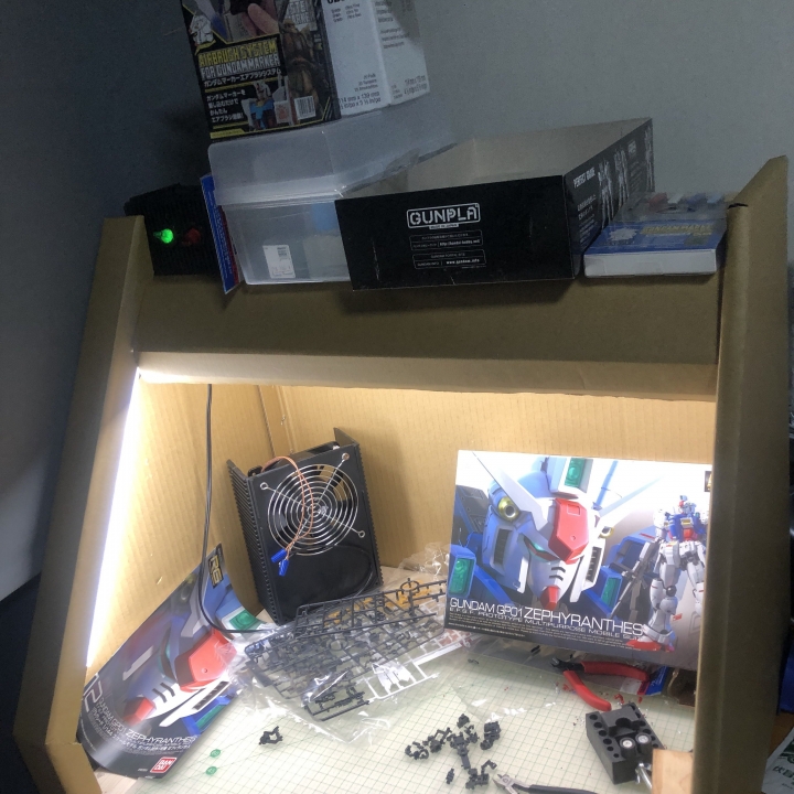 自己的工作區自己做(噴漆箱兼工作檯)
