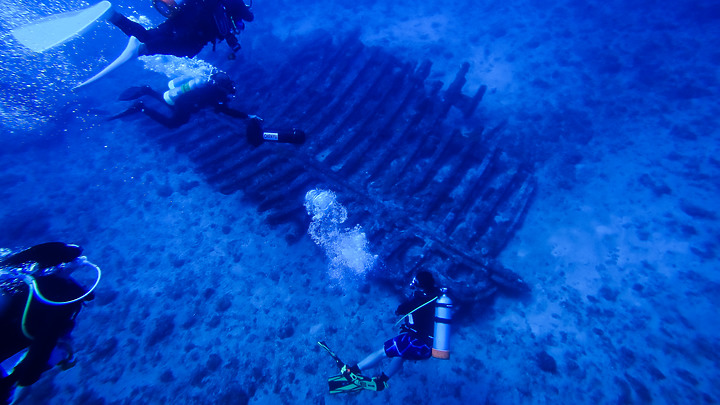 第一次的合界船潛，水清無流輕鬆玩