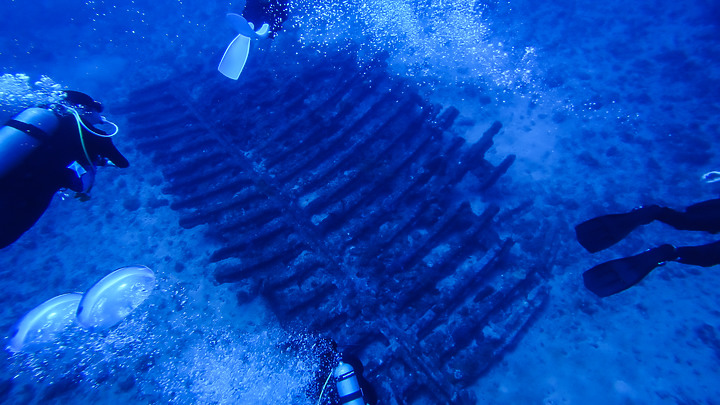 第一次的合界船潛，水清無流輕鬆玩