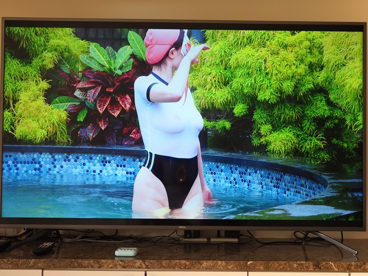 點我看大圖 恐龍小妹的BenQ不閃屏65吋4K電視開箱