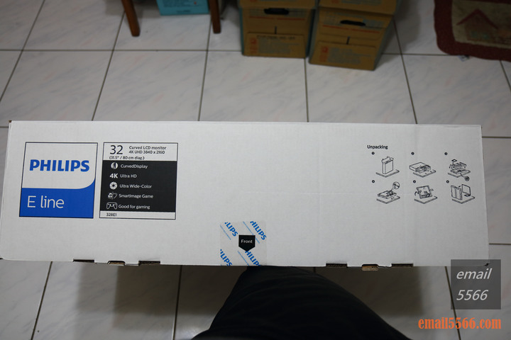 點我看大圖 PHILIPS 飛利浦 328E1C 32吋曲面4K高畫質顯示器開箱-Ultra HD 4K、VA、1500R