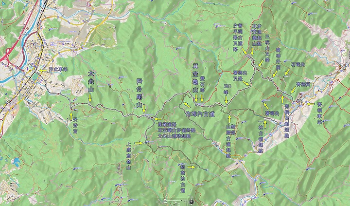 點我看大圖 〖大尖山步道〗、【四分尾山】、【大尖山】