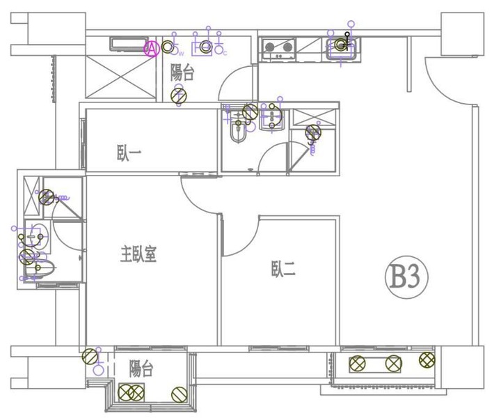 建商格局圖!想請教大家我修改後這樣是否比較ok(第一次買預售屋房子比較沒經驗)
