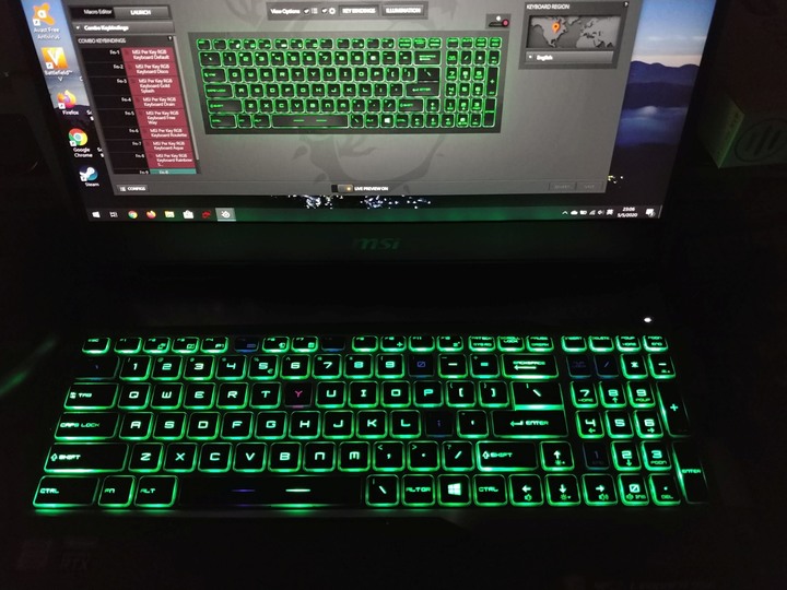 我的GP65 RGB鍵盤慘了