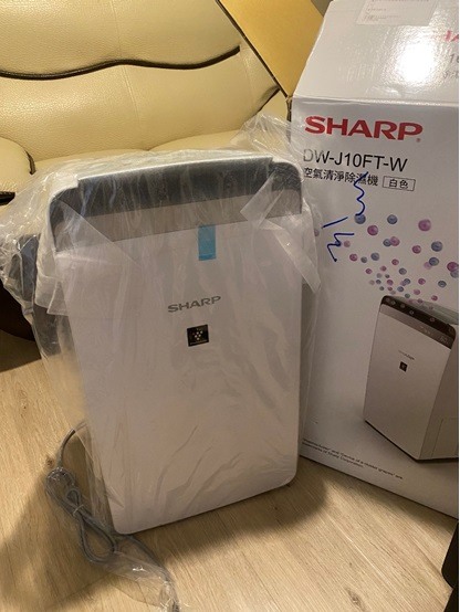 開箱文_SHARP 夏普 10L新衣物乾燥HEPA空氣淨化除濕機 DW-J10FT-W
